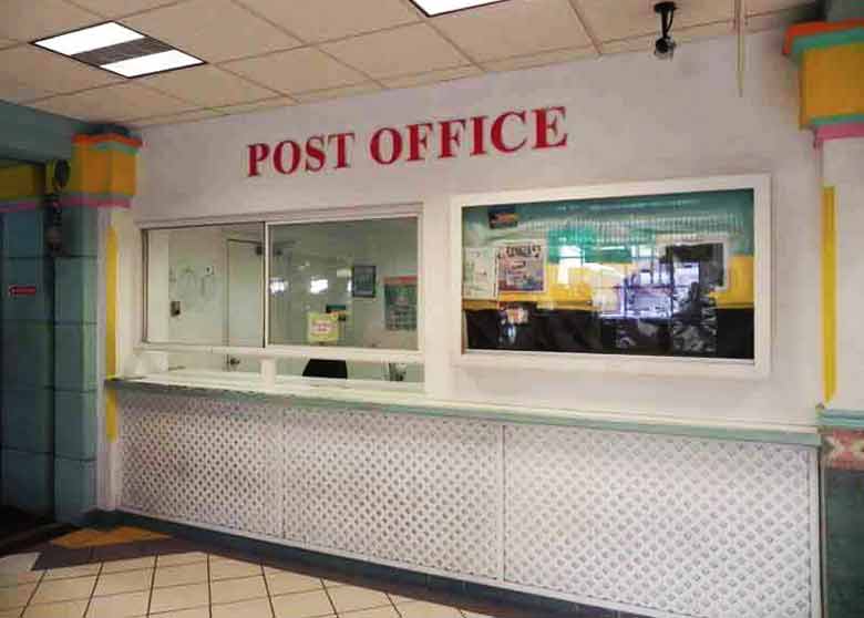  of the Post Office at the Cruise Terminal in Nassau.