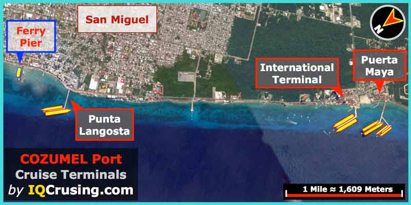 Map Terminals Cozumel Cruise Port By Iqcruising 