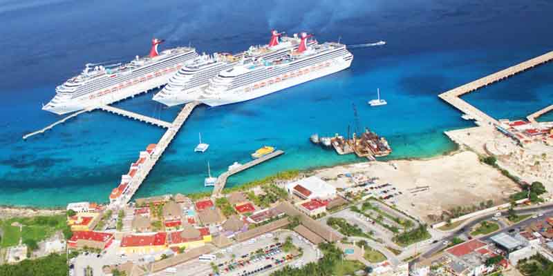 cozumel cruise port shopping map