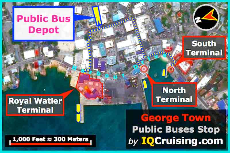 George Town Public Bus Depot Grand Cayman Cruise Port 
