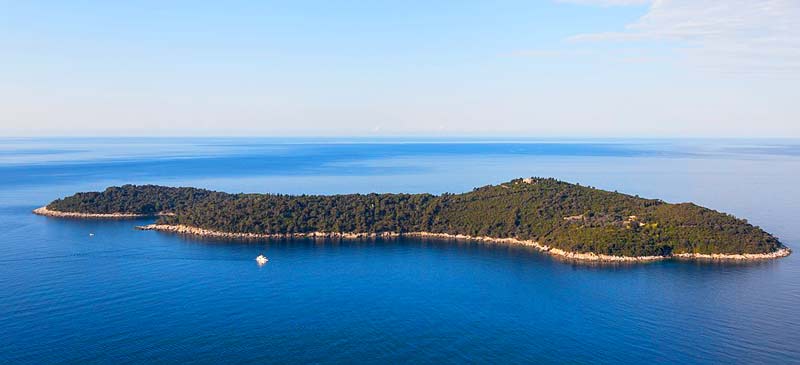 Photo of the Island of Lokrum near Dubrovnik