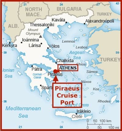 Pireaus Port Map 