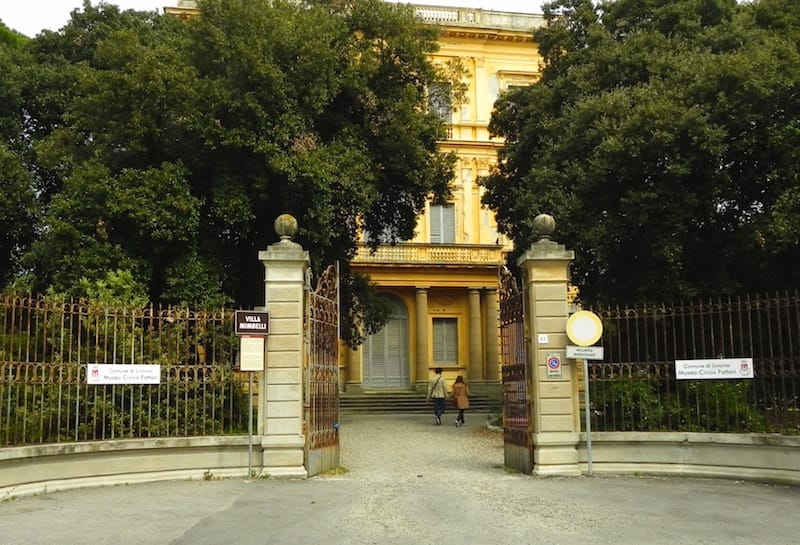 Photo of the entrance of the Museum Fattori in Livorno